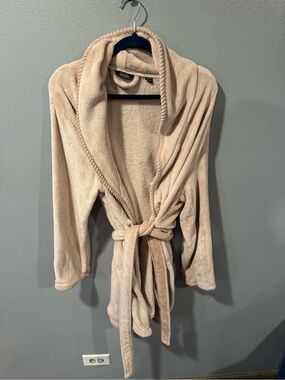 Étoile Plush Shawl Collar Robe in Light Pink